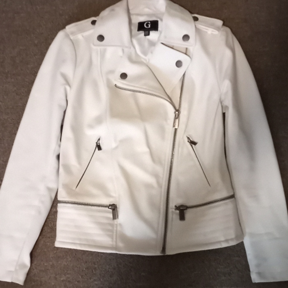 G by Giuliana white leather jacket